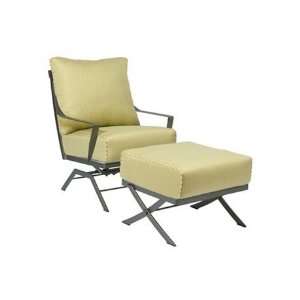  Woodard Cromwell Wrought Iron Spring Lounge Patio Chair 