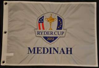   official golf flag commemorating the 2012 Ryder Cup at Medinah