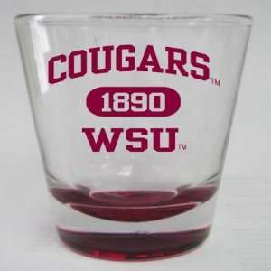 Washington State Cougars Color Bottom Shot Glass  Sports 