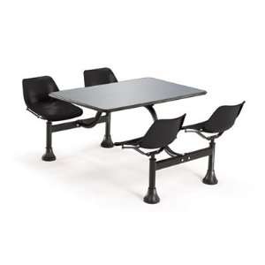  Group/Cluster Table and Chairs 24x48 Stainless Steel Top 
