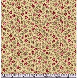  45 Wide Empress Woo Floral Lt.Yellow Fabric By The Yard 