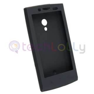 Black Protective Case For Sony Ericsson Xperia X10+Film  
