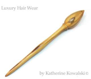 DAYSTAR Wood Hair Stick/Pin ~Bethlehem Olivewood~ HARDWOOD Katherine 