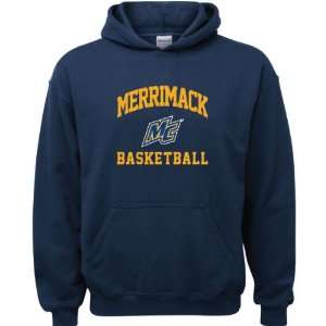  Merrimack Warriors Navy Youth Basketball Arch Hooded 