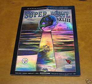 SUPER BOWL XLIII 43 HOLOGRAPH STADIUM PROGRAM SUPERBOWL  