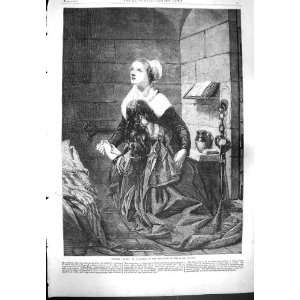   1861 DINAHS PRAYER WOMAN GIRL FINE ART BOSTOCK