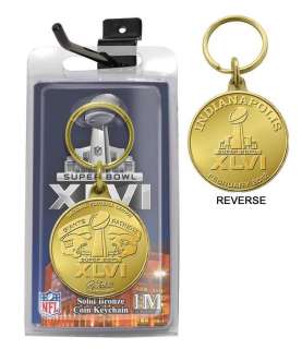 NFL Super Bowl XLVI Patriots vs Giants Minted Solid Bronze Flip Coin 