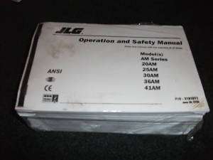 JLG 20AM 25AM 30AM 36AM 41AM operation manual  