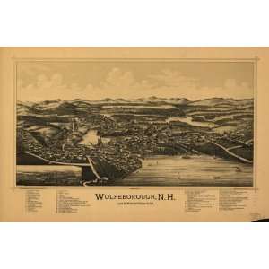  1889 map of Wolfeboro, New Hampshire