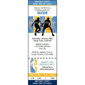  Denver Nuggets Colored Ticket Invitation Sports 