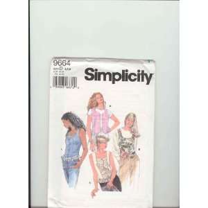    9664 size D Simplicity Womens Vests Unused 