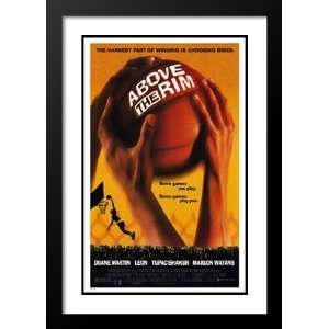  Above the Rim 20x26 Framed and Double Matted Movie Poster 