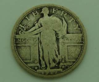 1917 Quarter 25 Cent Type 1 US Coin Standing Liberty  