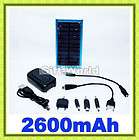 2600mAh Solar panel external battery USB Charger for phone with 