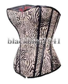 2616 SEXY IVORY ANIMAL FAUX FUR CORSET BUSTIER 3XL  