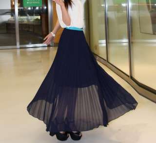 CHIC MAXI PLEATED SKIRT WITH SIDE ZIPPER 2624  