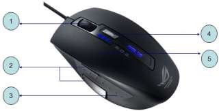  ASUS GX800 3200DPI USB Laser Gaming Mouse Electronics