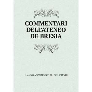   DELLATENEO DE BRESIA L. ANNO ACCADEMICO M . DCC.XXXVIII Books