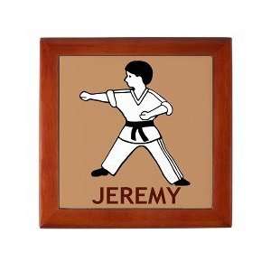 Karate Kid Personalized Tan Tile Box