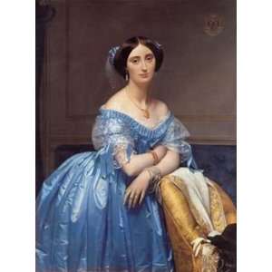   Ingres Princess Albert de Broglie HR 1853 Canvas Art