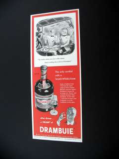 Drambuie Liqueur After Dinner Dram Drink 1953 print Ad  