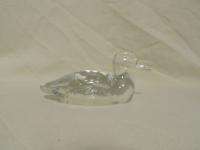 Fenton Clear Glass Sitting Duck Figurine Paperweight  