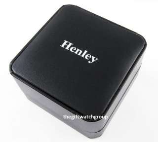 It is presented in a black, leatherette, hinged, Henley gift box. It 
