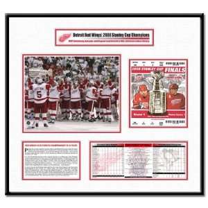 Detroit Red Wings 2008 Stanley Cup Ticket Frame Nicklas Lidstrom with 