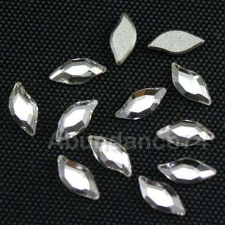 Swarovski Crystal 8mm 2797 Leaf Flat back NoHF Clear  