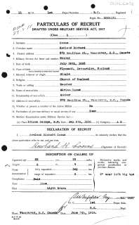 Related Link   Click here to view WW1 Attestation Paper of Rowland 