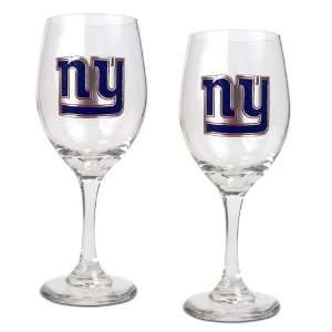  New York Giants 2 Piece NFL Wine Glass Set Sports 