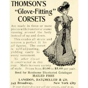 1899 Ad Thomson Glove Fitting Corsets Victorian Fashion 