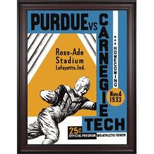  1933 Purdue vs. Carnegie Tech 36 x 48 Framed Canvas 