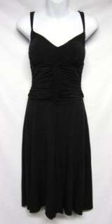 TAHARI Black Ruched Perfect LBD Jersey Dress M NWT  