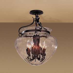 Acharn Semi Flushmount With Water Glass   Small by Hubbardton Forge
