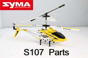 Syma S107 Parts Blades/Tail/Motor/Gear/Battery/Axis  