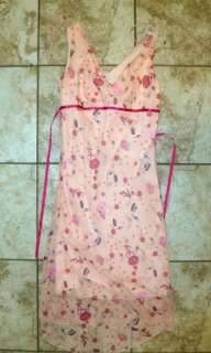 Juniors Pink Long Sleeveless Dress Graffiti New York SM  