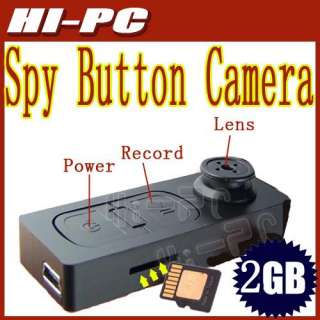 2GB HD Mini Button Pinhole Spy Camera Hidden DVR Camcorder Vedio 