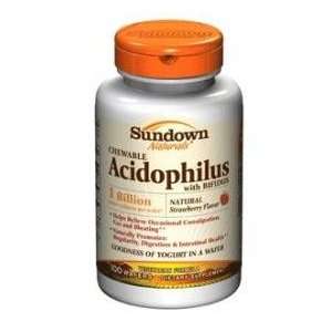  Sundown Acidophilus With Bifidis Strawberry Chewable 