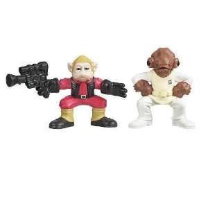   2009 Galactic Heroes 2 Pack Admiral Ackbar and Nein Numb Toys & Games