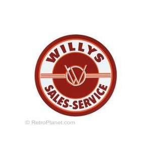  Willys Sales & Service Metal Sign