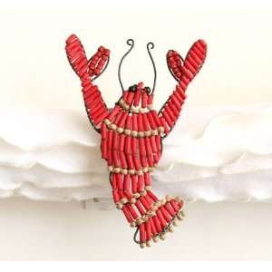  Red Lobster Beaded Napkin Ring