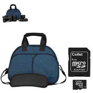 Blue Carrying Case Shoulder Bag will easily hold your camera, lenses 
