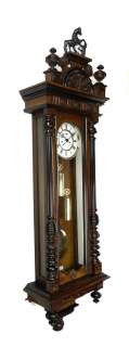 Beautiful Antique German Mueller Schlenker 2 weight wall clock at 1900 