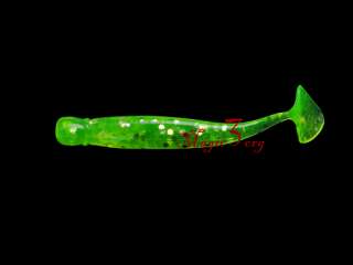   Plastic Swimbaits Bait Green Bass Pike Muskies Grub Worms SPK4E  