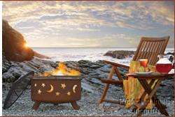 PATINA COWBOY OUTDOOR WOOD PATIO FIREPIT GRILL Fire Pit  