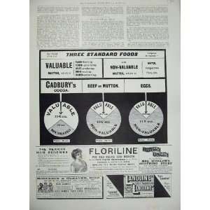  1897 Advertisement Cadbury Cocoa Food Lanoline Linen