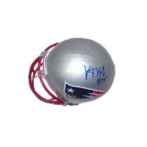 Autographed Vince Wilfork New England Patriots mini replica helmet 