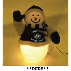 Pack of 2 NCAA Duke Fiber Optic Snowman Christmas Decorations