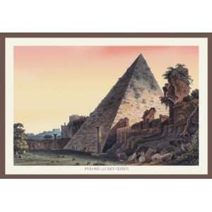  Pyramid of Caius Cestius 12x18 Giclee on canvas